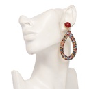 new European and American geometric earrings dropshaped full diamond earringspicture11