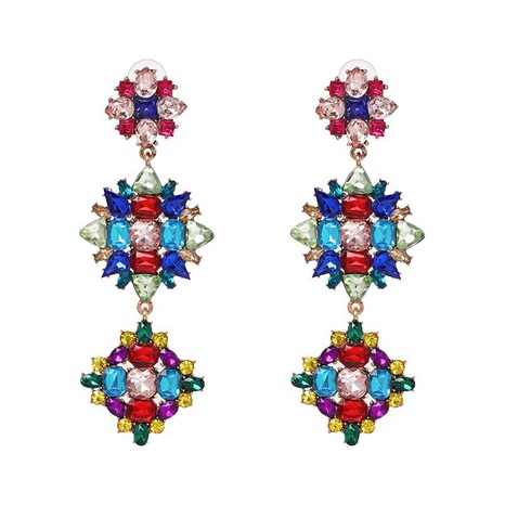 European and American new style geometric exaggerated shape diamond earrings's discount tags