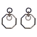retro geometric octagonal diamond earrings exaggerated European earrings wholesalepicture7