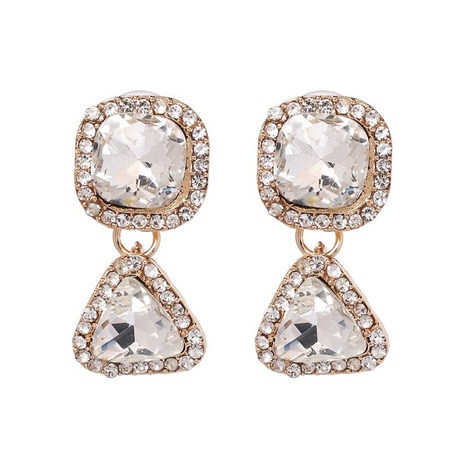neuer voller Diamant geometrische Dreieck Ohrringe Schmuck Europäische und schöne Frauen Ohrringe's discount tags