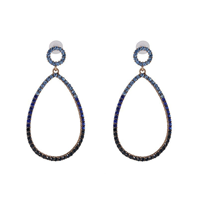 new earrings wholesale European and American glass diamond alloy earrings