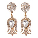 new European and American retro color diamond alloy flower earringspicture14