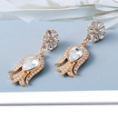 new European and American retro color diamond alloy flower earringspicture15