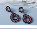 new geometric dropshaped full diamond earrings color earrings female wholesalepicture13