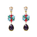 fashion colored diamond earrings flower drop earrings personality earrings wholesalepicture15