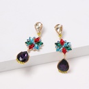 fashion colored diamond earrings flower drop earrings personality earrings wholesalepicture19