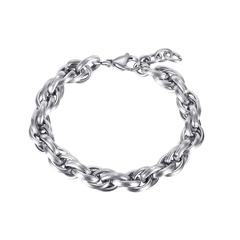 Korean simple thick chain stainless steel bracelet