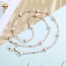 retro simple pearl mask chain hanging neck glasses chain irregular rice bead mask rope hanging chain necklacepicture10