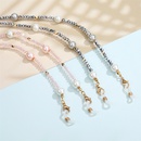 retro simple pearl mask chain hanging neck glasses chain irregular rice bead mask rope hanging chain necklacepicture11