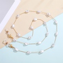 retro irregular pearl mask chain hanging neck glasses chain metal peach heart beads antilost mask ropepicture11