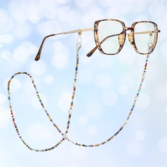 retro ethnic color rice beads peach heart mask chain hanging neck glasses chain anti-lost mask rope
