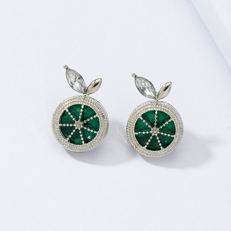 new fashion geometric fruit earrings trend zircon earrings's discount tags