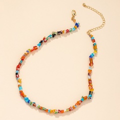 European and American fashion natural crystal stone handmade beaded gravel necklace
