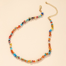 European and American fashion natural crystal stone handmade beaded gravel necklacepicture12