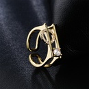 European and American style simple copper plated 18K gold zircon ring femalepicture14