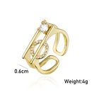 European and American style simple copper plated 18K gold zircon ring femalepicture15