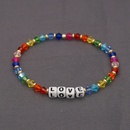 new letter color matching bohemian rainbow crystal bracelet wholesalepicture8