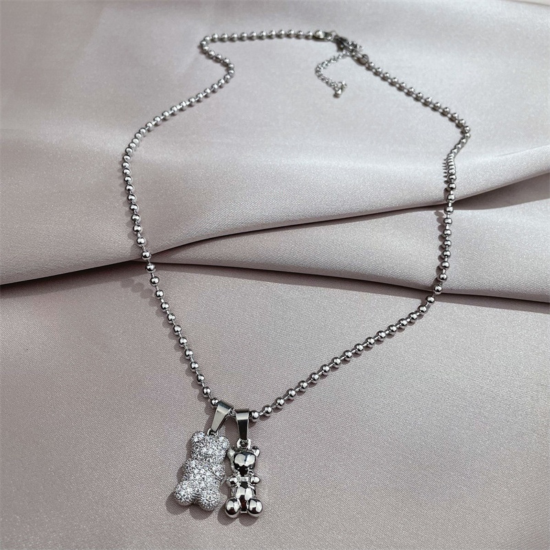 Koreanische Persnlichkeit neue Halskette Br Zirkon mikroeingelegte Legierung Schlsselbeinkette