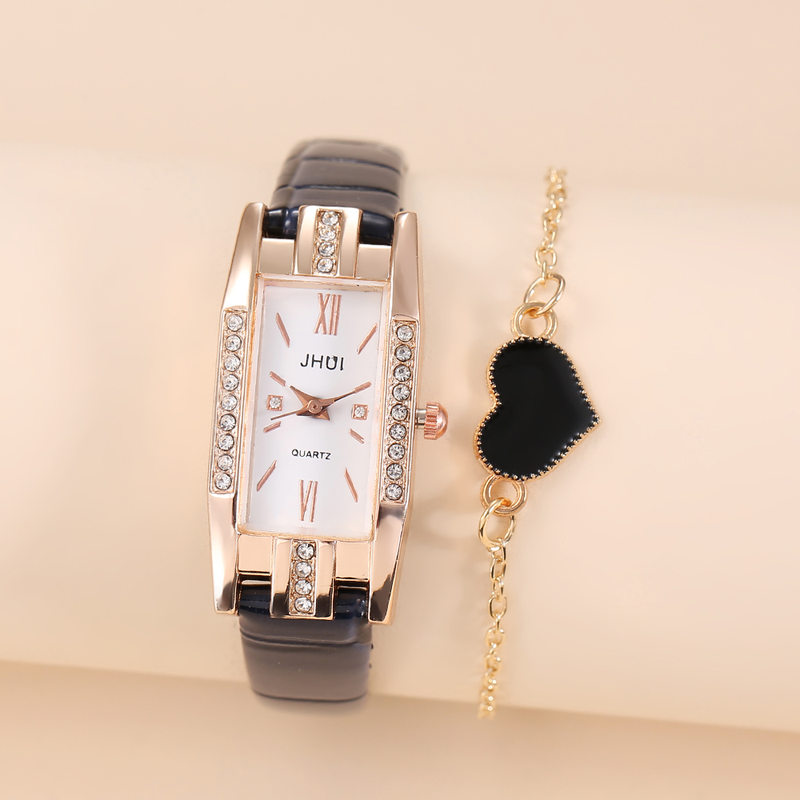 heart bracelet leather watch fashion ladies casual quartz watch