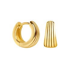 s925 silver needle European and American 18k gold simple geometric earrings female