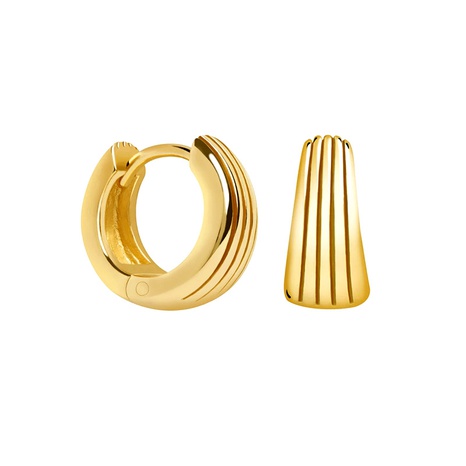s925 Silbernadel Europäische und amerikanische 18k Gold einfache geometrische Ohrringe weiblich's discount tags