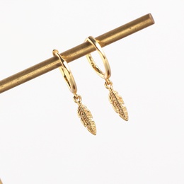 s925 silver needle European and American light luxury feather pendant earringspicture7