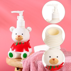 200ml red and white christmas bear plastic lotion bottle wholesale