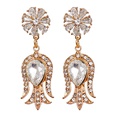 new European and American retro color diamond alloy flower earringspicture19