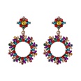 European and American style new retro style sunflower alloy diamond earrings jewelrypicture19