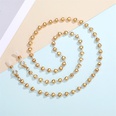 retro irregular pearl mask chain hanging neck glasses chain metal peach heart beads antilost mask ropepicture15