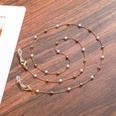 retro irregular pearl mask chain hanging neck glasses chain metal peach heart beads antilost mask ropepicture16