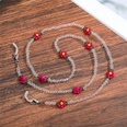 Korean simple rice beads sunflower mask chain lanyard glasses chain transparent bead chain mask ropepicture23