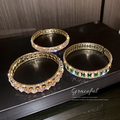 European and American fashion exaggerated personality full diamond bracelet wholesale
