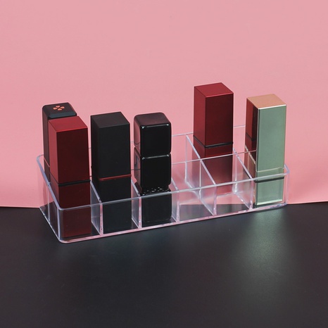 Lipstick shelf 12 lattice spot transparent lip gloss glaze desktop storage box's discount tags