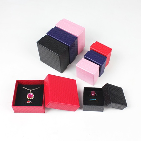 Boîte d'emballage de bijoux Boîte à bijoux Boîte à papier Ensemble Boîte à bijoux noire's discount tags