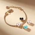 European and American niche drop nectarine heart creative copper bracelet setpicture5