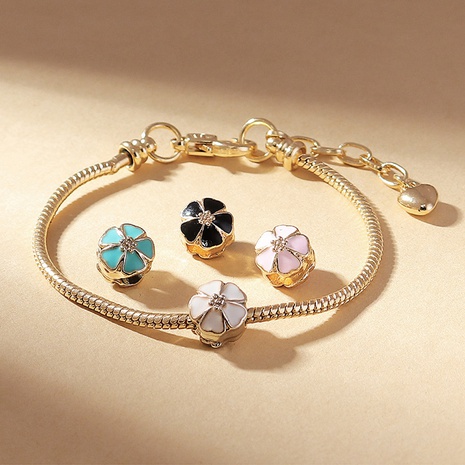 Korean dripping flower fashion copper ​bracelet set wholesale's discount tags