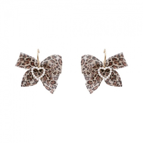 bow leopard print earrings fashion temperament earrings's discount tags