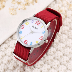 Classic color digital dial exquisite ladies student universal quartz watch