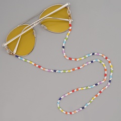 cadena de gafas con cuentas de color, gafas de estilo bohemio, cuerda al por mayor
