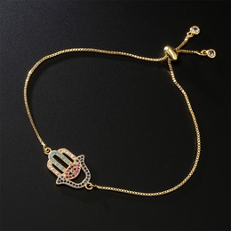 European and American new oil dripping copper microinlaid zircon lucky palm braceletpicture7