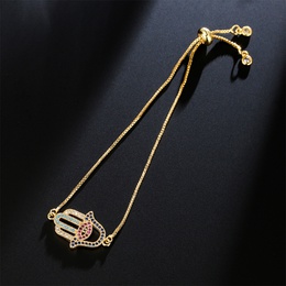 European and American new oil dripping copper microinlaid zircon lucky palm braceletpicture9