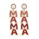Nouvelles lettres en strass de perles simples exagres MAMA Boucles d39oreillespicture6