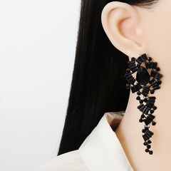 geometric alloy diamond earrings exaggerated personality temperament earrings simple earrings