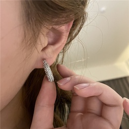 simple hoop microstudded simple inlaid rhinestone earringspicture11