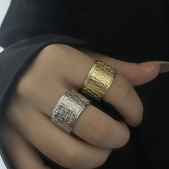 new personality trendy street fashion wide version simple ring exaggerated opening niche ring