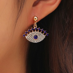 Full Diamond Devil's Eye Pendant Earrings