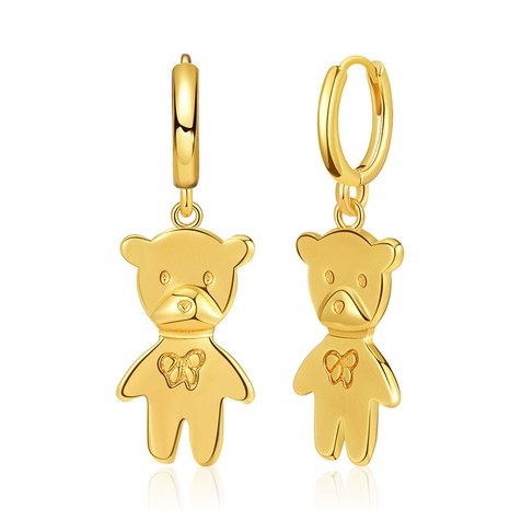 European and American style bear earrings18K gold cute earrings  NHBD559005's discount tags