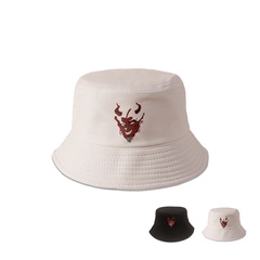 Wide-brimmed sunshade hat demon print fisherman hat Korean fashion basin hat wholesale