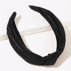 Organfalten geknotetes einfarbiges Stirnband schwarzes Stirnband einfaches Haarzubehör